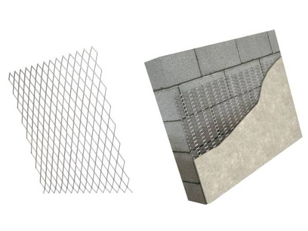 Flat diamond metal lath without paper and its application